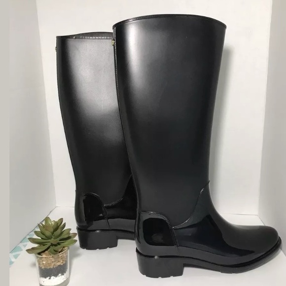 SAM EDELMAN Sydney Rubber Rain Black Tall Boot 9 M - Picture 6 of 8